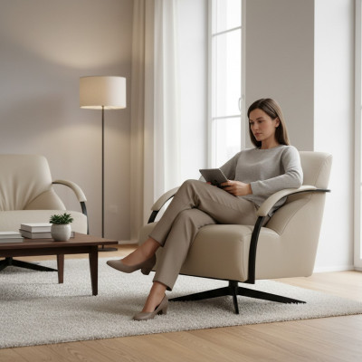Design Sedia Relax Divano Lounge Poltrona 1 Posto Imbottita Arredamento Soggiorno