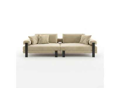 Divano design 2 posti Moderno Divano Imbottito Beige Divani Design Nuovo