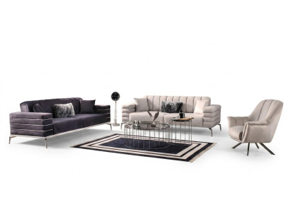 Divano Velluto Imbottito Sedile 3311 Design Divani In Metallo Set Di Divani Nuovi
