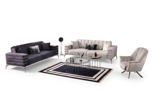 Divano 3 3 1 design divano imbottito moderno set gruppo nuovo