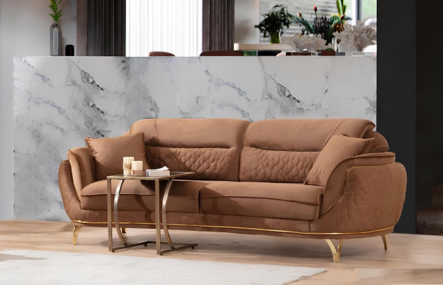 Set di divani 3 2 1 posti, divano di design, divano imbottito moderno di lusso.