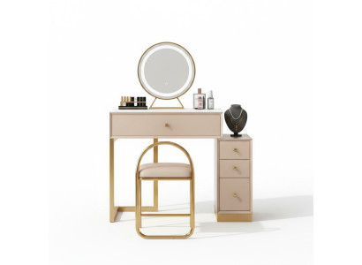 Tavolo da trucco da designer per camera da letto, specchio con tavolino da console di lusso nuovo