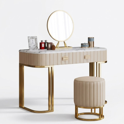 Tavolo trucco da designer con specchio da toeletta per il trucco, console da camera da letto nuovo