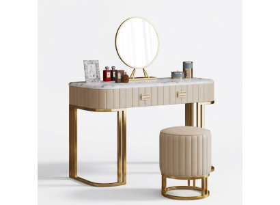 Tavolo trucco da designer con specchio da toeletta per il trucco, console da camera da letto nuovo