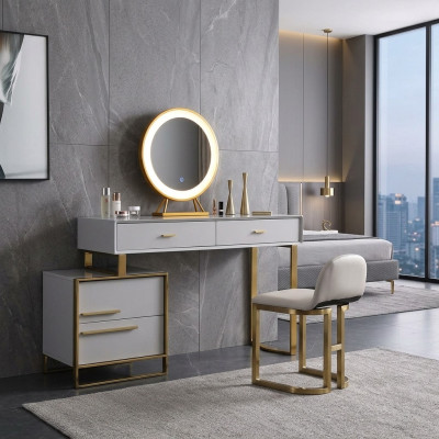 Tavolo moderno Consolle Specchio Toletta Camera da letto Tavolo cosmetico
