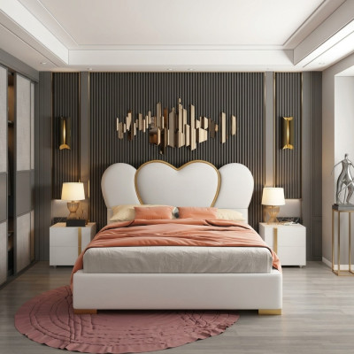 Letto design camera da letto matrimoniale Hotel di lusso imbottito arredamento