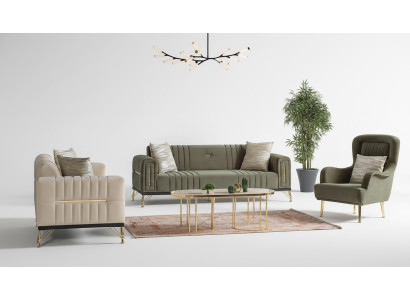 Set di divani esclusivo 3+3+1 3 pezzi 2x divano Poltrona relax Set di lusso  Set di divani esclusivo 3+3+1, 3 pezzi, 2 divani e Poltrona relax. Set di lusso