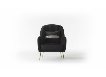 Elegante poltrona divano set di divani neri Relax 2 pezzi mobili da soggiorno.