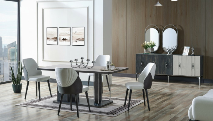 Set da sala da pranzo di lusso, tavolo da pranzo 6 sedie credenza gruppi da pranzo gruppo da pranzo 8 pezzi