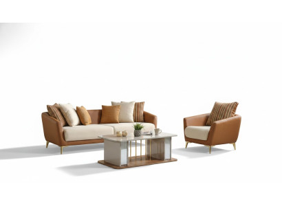 Set di divani di lusso per il soggiorno Set di divani per il soggiorno Divano 3+1+Tavolino Moderno Nuovo