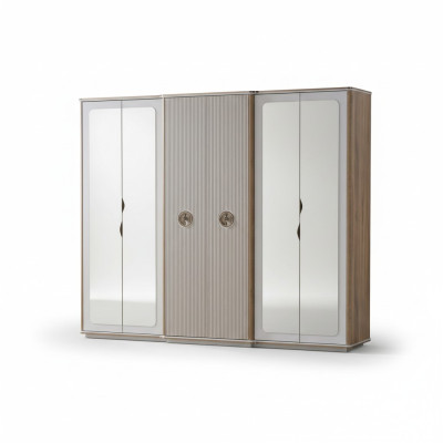 Armadio moderno in legno per camera da letto, nuovo.