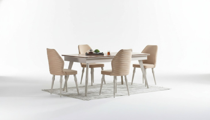 Designer completo 6 sedie + tavolo da pranzo set sala da pranzo set design nuovo