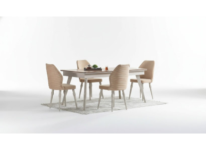 Designer completo 6 sedie + tavolo da pranzo set sala da pranzo set design nuovo