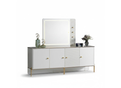 Mobile credenza lusso tavolo apparecchiata cassettiera legno cassettiere moderni
