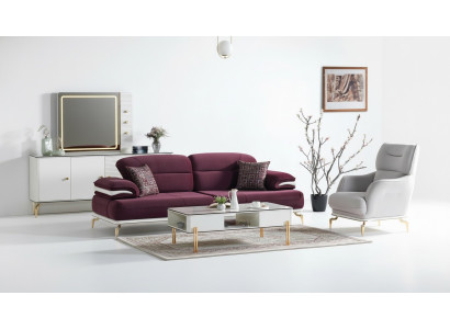Set di divani di lusso Set di divani per il soggiorno Set di divani 3+1+Tavolino da caffè Moderno