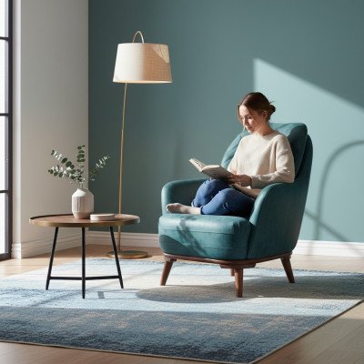 1 poltrona relax moderna Chesterfield stile moderno di lusso nuova poltrona da soggiorno