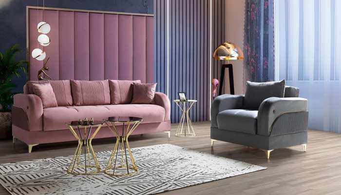 Divano moderno 3+1 posti con poltrona relax stile 2 pezzi mobili da soggiorno di lusso