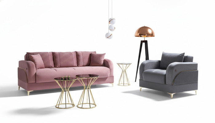 Divano moderno 3+1 posti con poltrona relax stile 2 pezzi mobili da soggiorno di lusso