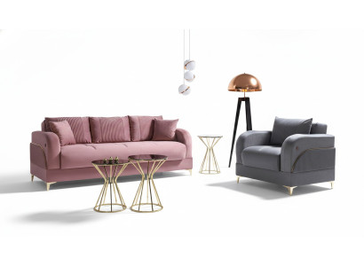 Divano moderno 3+1 posti con poltrona relax stile 2 pezzi mobili da soggiorno di lusso