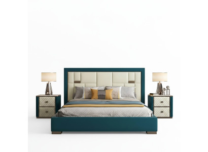 Letto di lusso imbottito per camera da letto design 180x200cm Nuovi letti matrimoniali dell'hotel