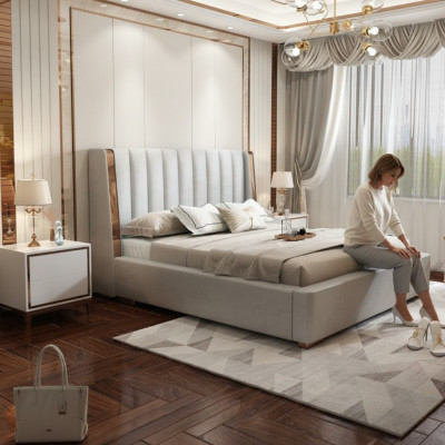 Design letti matrimoniali moderni cornice hotel camera da letto mobili di lusso