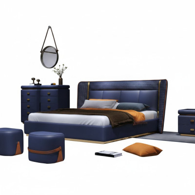 Letto di lusso per camera da letto design imbottito Letti di lusso per hotel in Germania.