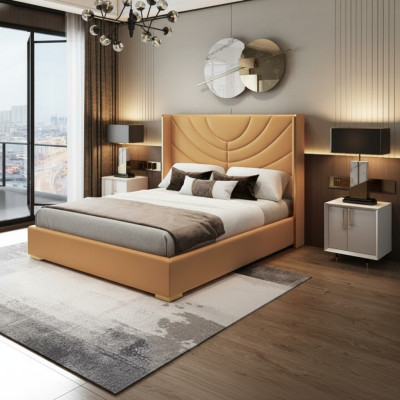 Design letto matrimoniale letto 180x200cm hotel mobili lussuosi camera da letto imbottita