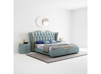 Letto Letti Matrimoniali Hotel di lusso in acciaio inossidabile Moderna camera da letto di design