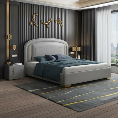 Letto matrimoniale in legno design lussuoso Letti imbottiti design Letti