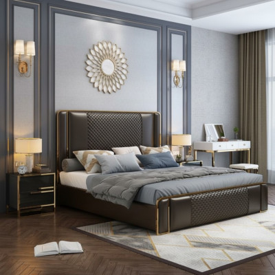 Letto Letto matrimoniale Letti Mobili Arredamento Camera da letto Lusso Design