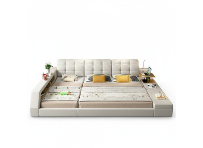 Design Letto Hotel Doppio Scaffale a Parete 180x200 Letto Multifunzionale di Lusso