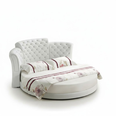 Letto rotondo di lusso Chesterfield letto camera da letto matrimoniale 200x200 cm