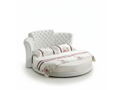 Letto rotondo di lusso Chesterfield letto camera da letto matrimoniale 200x200 cm