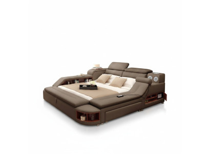 Letto di lusso 180x200 Camera da letto multifunzione Panchina Scaffali Nuovo