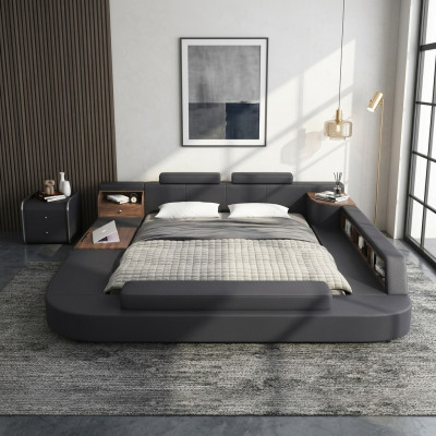 Letti Moderni Hotel Multifunzione Doppia Lusso Design Letto Imbottito