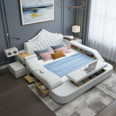 Letto multifunzionale Letti di lusso Camera da letto multifunzionale 180x200