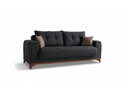 Divano da soggiorno di lusso 3 posti, divano relax moderno da 230 cm di lusso nero.