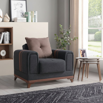 Design Sedia di lusso Relax Tessile con acciaio inossidabile Sedia reclinabile Moderna