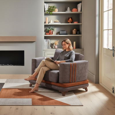 Design Sitzer Luxury Poltrona Relax Tessuto Grigio Poltrona Club Moderna Luxury