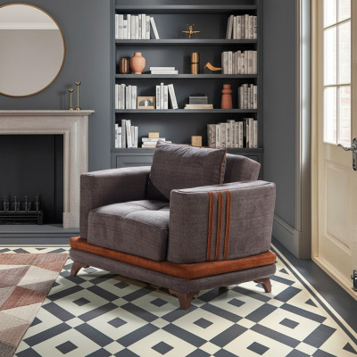 Design Sitzer Luxury Poltrona Relax Tessuto Grigio Poltrona Club Moderna Luxury