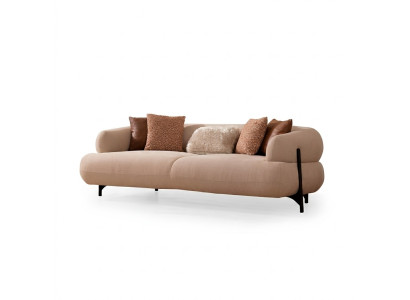 Divano 3 posti Design Divani Divani imbottiti in pelle Relax Sedili Mobili Moderni Relax Nuovo