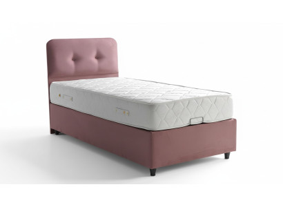 Letto Design Letti di lusso Mobili camera da letto imbottiti Nuovo Moderno Rosa 90x190