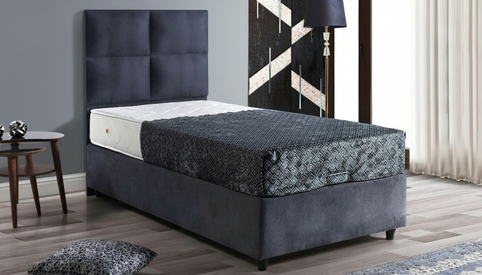 Design letto Letti lusso Tessuto Imbottito Camera da letto Mobili 90x190 Moderno