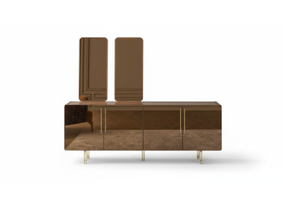 Sideboard con 2 specchi - lussuoso set di mobiletti con cassetti in legno, moderno.