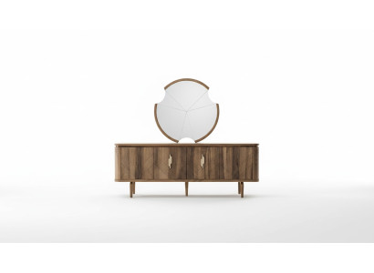 Tavolo da pranzo + 6 sedie + credenza + specchio Set da pranzo gruppo tavolo