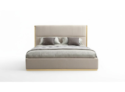 Letto Mobili Beige Mobili Camera da Letto Design Letti Mobili di Lusso Moderni in Legno Nuovo