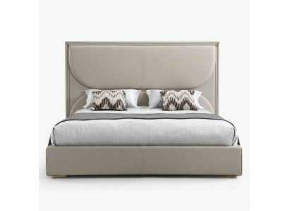 Lussuosa camera da letto Letto Mobili di design Letto matrimoniale Bianco Tessile Letti Legno Nuovo