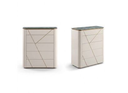 Comodini moderni per camera da letto, credenza di lusso in stile moderno. Design moderno di mobili.