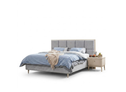 Set da camera da letto design, letto + 2 comodini, letto matrimoniale di lusso.
