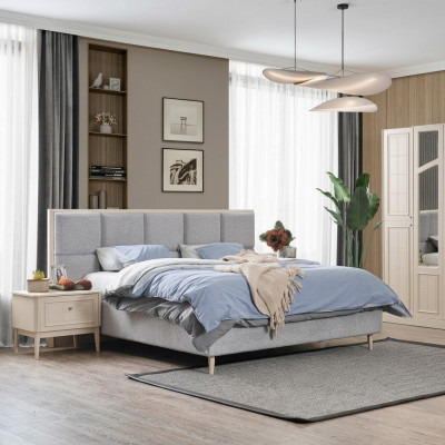Design del letto Letto matrimoniale di lusso Letti Imbottiti Mobili Camera da letto Nuovo